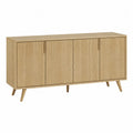 Credenza in Legno di Rovere con Ante Intagliate 150x40x80 cm