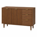Credenza in legno di noce con 3 cassetti e 2 ante marrone