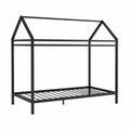 Letto singolo in metallo nero 200x90x180 cm